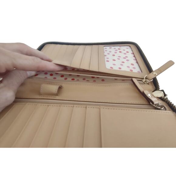 KATE SPADE Leather Wellesley Zip Around Travel Wallet for Passport & Documents - Picture 8 of 13